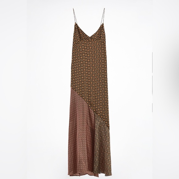 ZARA PATCHWORK PRINT DRESS - Picture 4 of 6